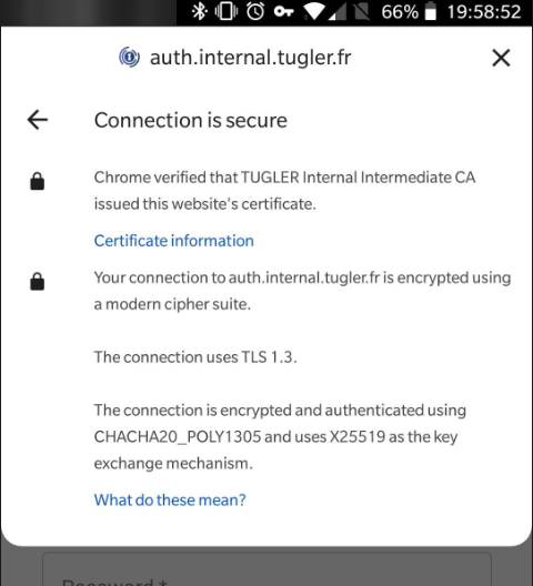 Valid certificate in chrome