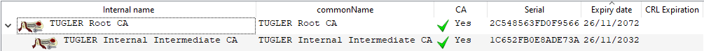CA setup in XCA