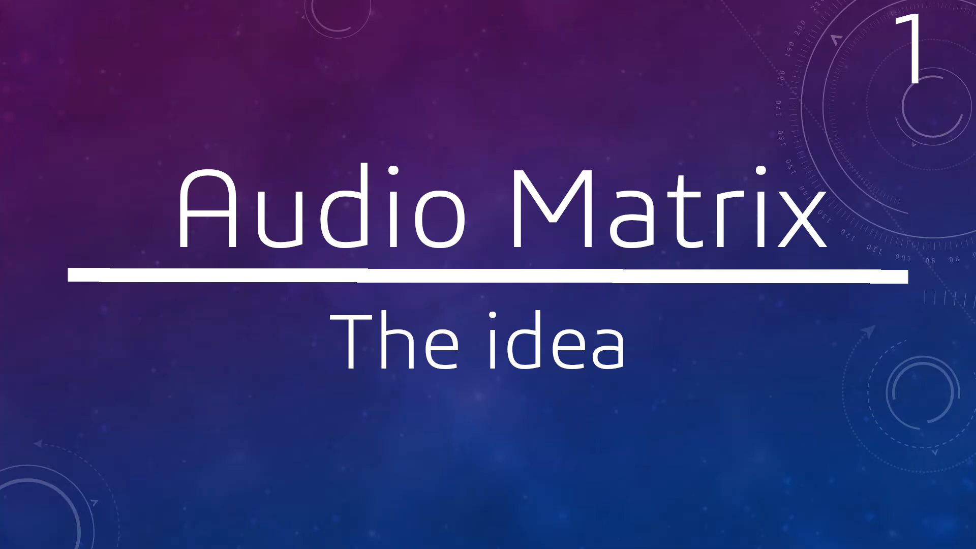 AudioMatrix Part1: The Idea